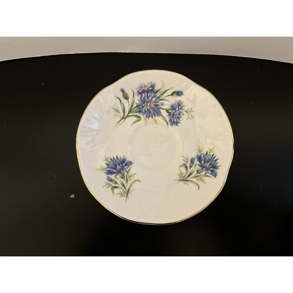 Vintage Crown Mark Fine Bone China Tea Cup & Saucer Blue Floral Made In England - Picture 8 of 10